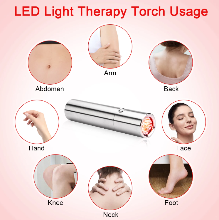 Holalifes LED Light Torch for Red and Infrared Light Therapy to Reduce Inflammation