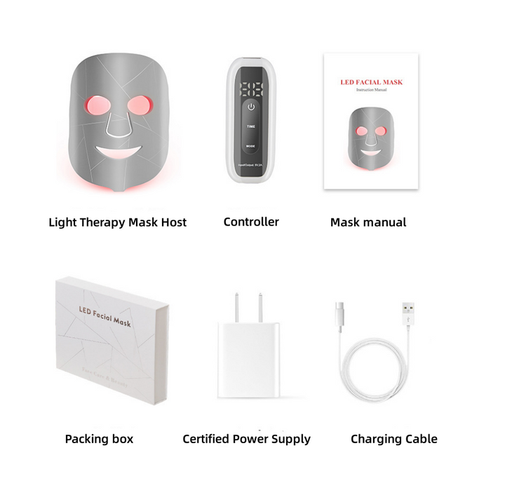 Red Light Face Mask Light Therapy at Home Use