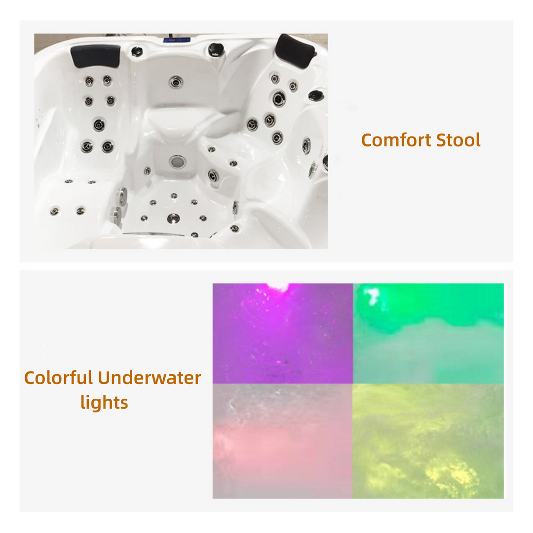 Holalifes Outdoor Spa Acrylic Surfing Massage Hot Tub