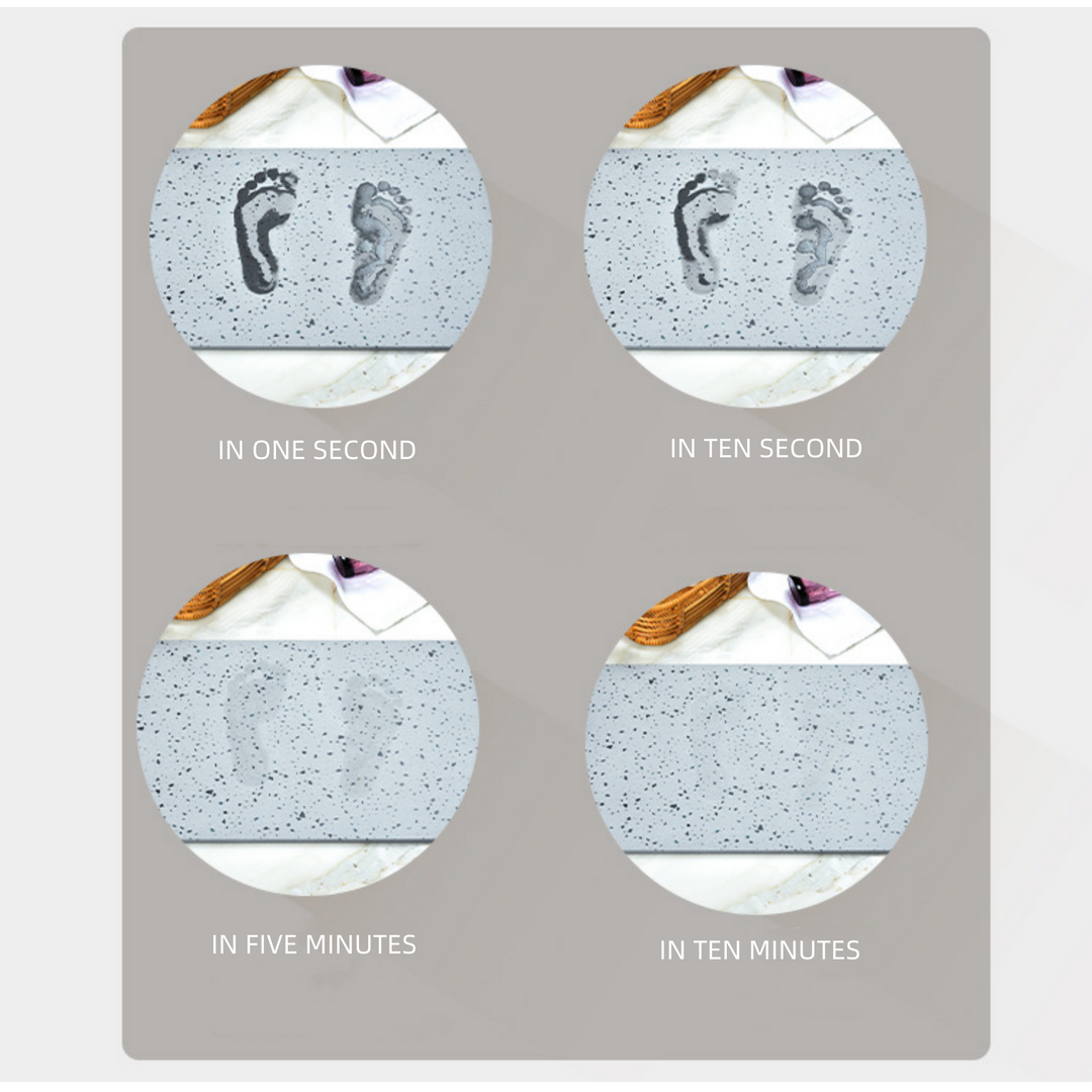 Water-Absorbent Diatomaceous Floor Mat in Sauna Room