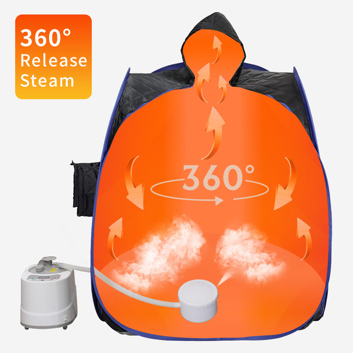 Holalifes Portable 1 Person or 2 Person Full Body Home Steam Sauna with 2L Steamer PS003