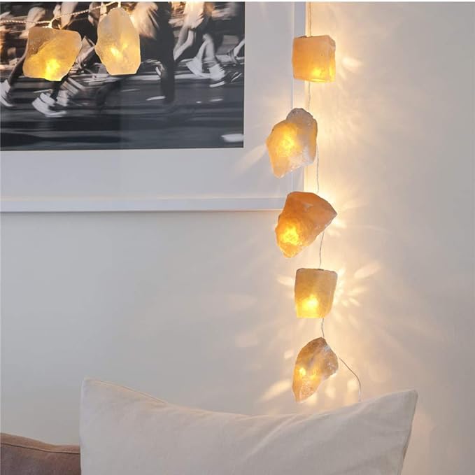 Himalayan Salt Light USB String Light 20 Bulbs for Sauna, Bedroom Decoration
