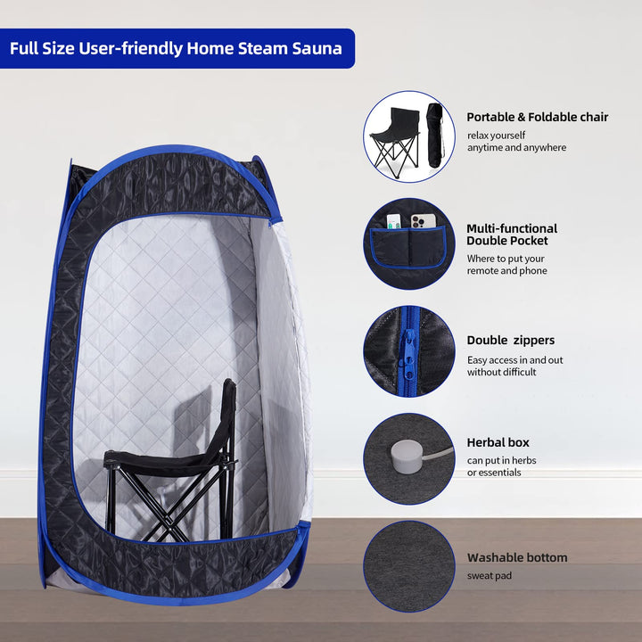 Personal Full Body Steam Home Foldable Saunas Spa with 4L Steamer PS002