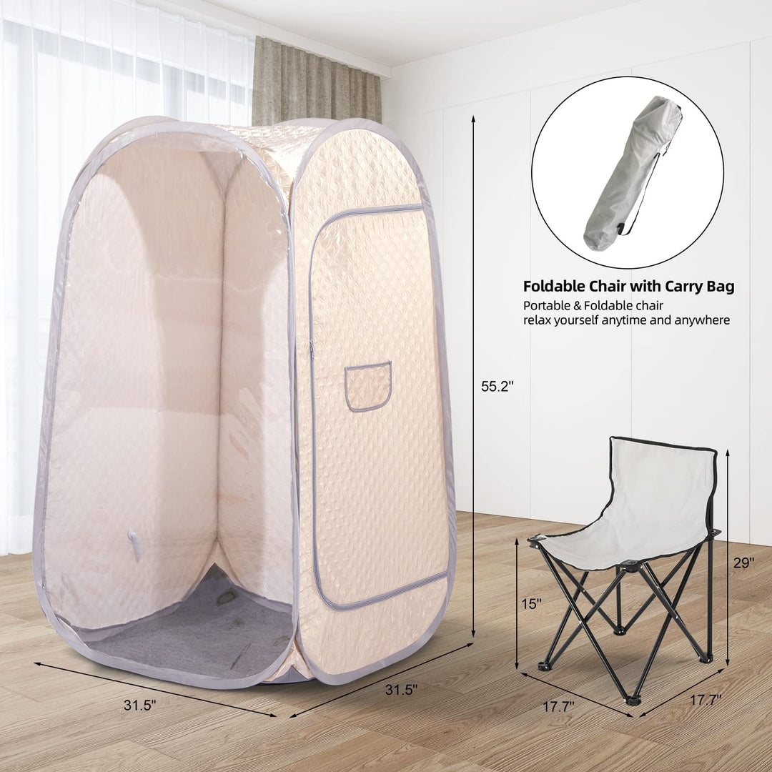Personal Full Body Steam Home Foldable Saunas Spa with 4L Steamer PS002