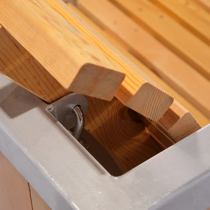 Holalifes 2 Person Outdoor Red Cedar Wood Fired Hot  Bath Tub