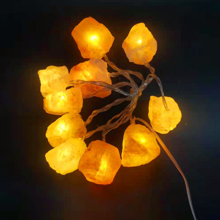 Himalayan Salt Light USB String Light 20 Bulbs for Sauna, Bedroom Decoration