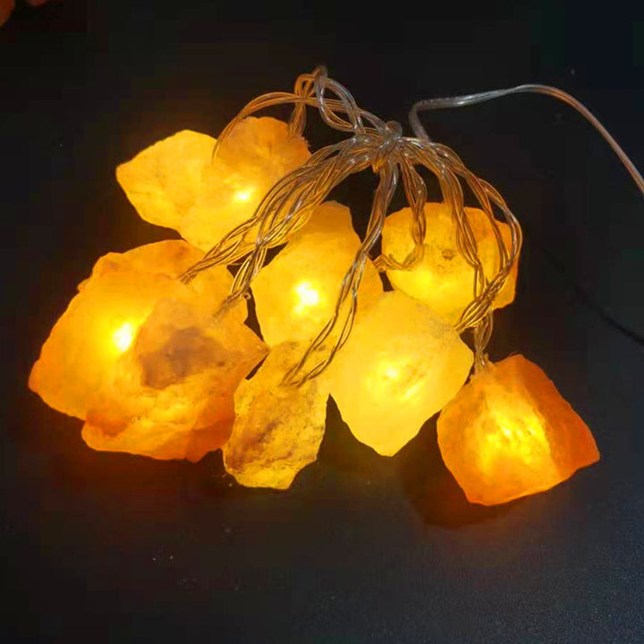 Himalayan Salt Light USB String Light 20 Bulbs for Sauna, Bedroom Decoration