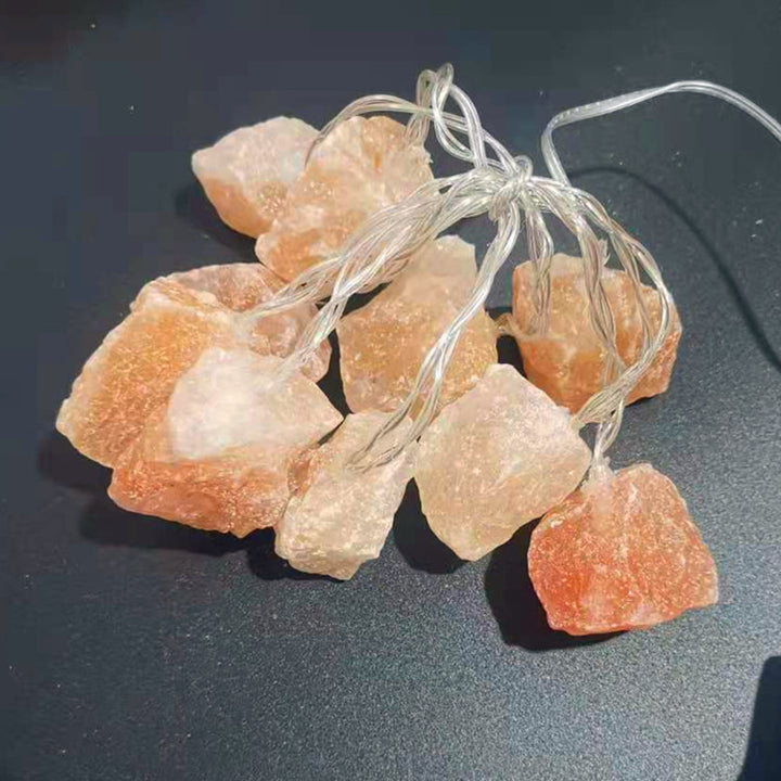 Himalayan Salt Light USB String Light 20 Bulbs for Sauna, Bedroom Decoration