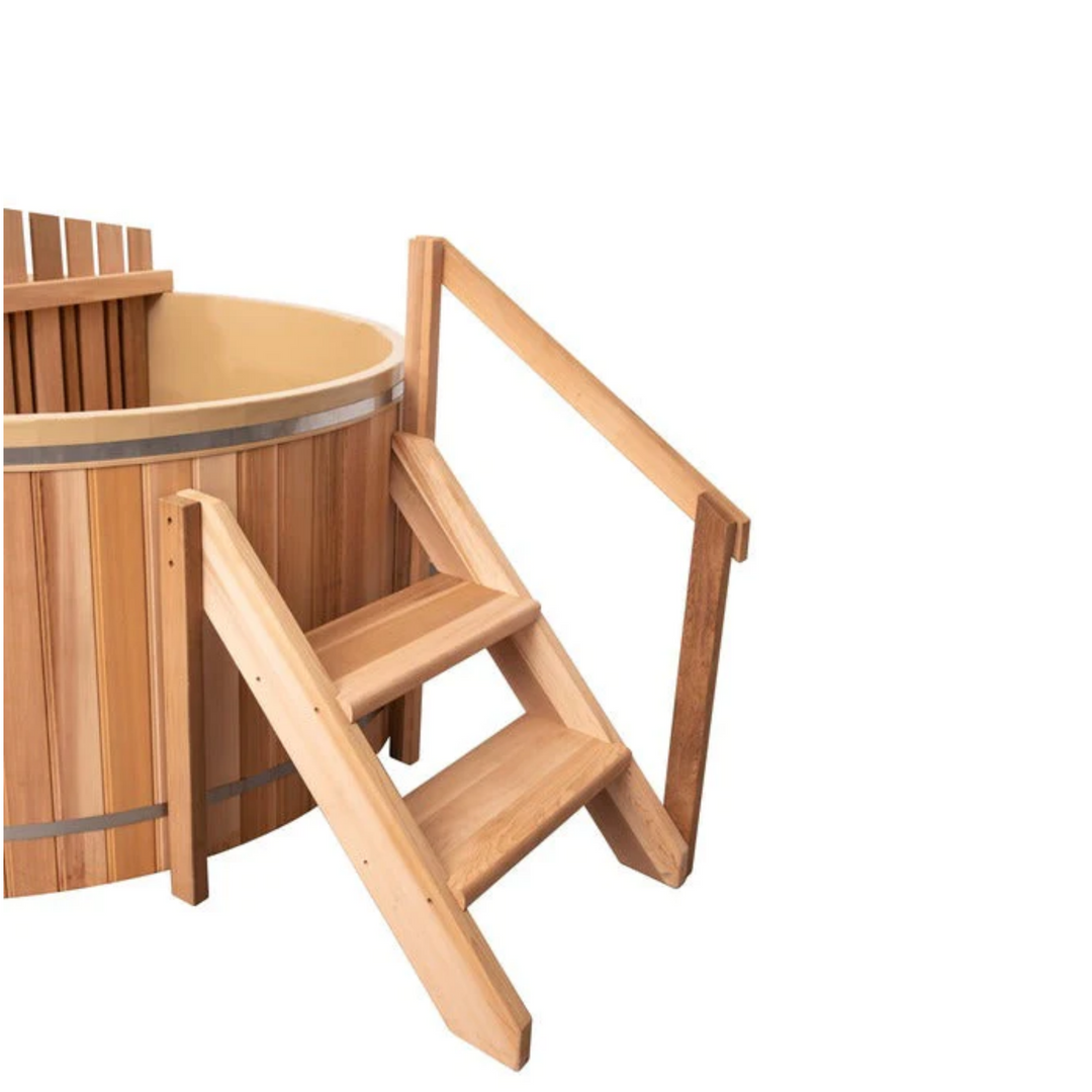 Holalifes Wood Fired Canadian Cedar Outdoor Hot Tub with Inner Heater