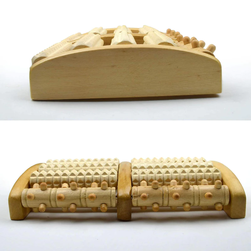 Wooden Foot Massage Roller Feet Massager for Plantar Fasciitis Pain Fatigue WA003
