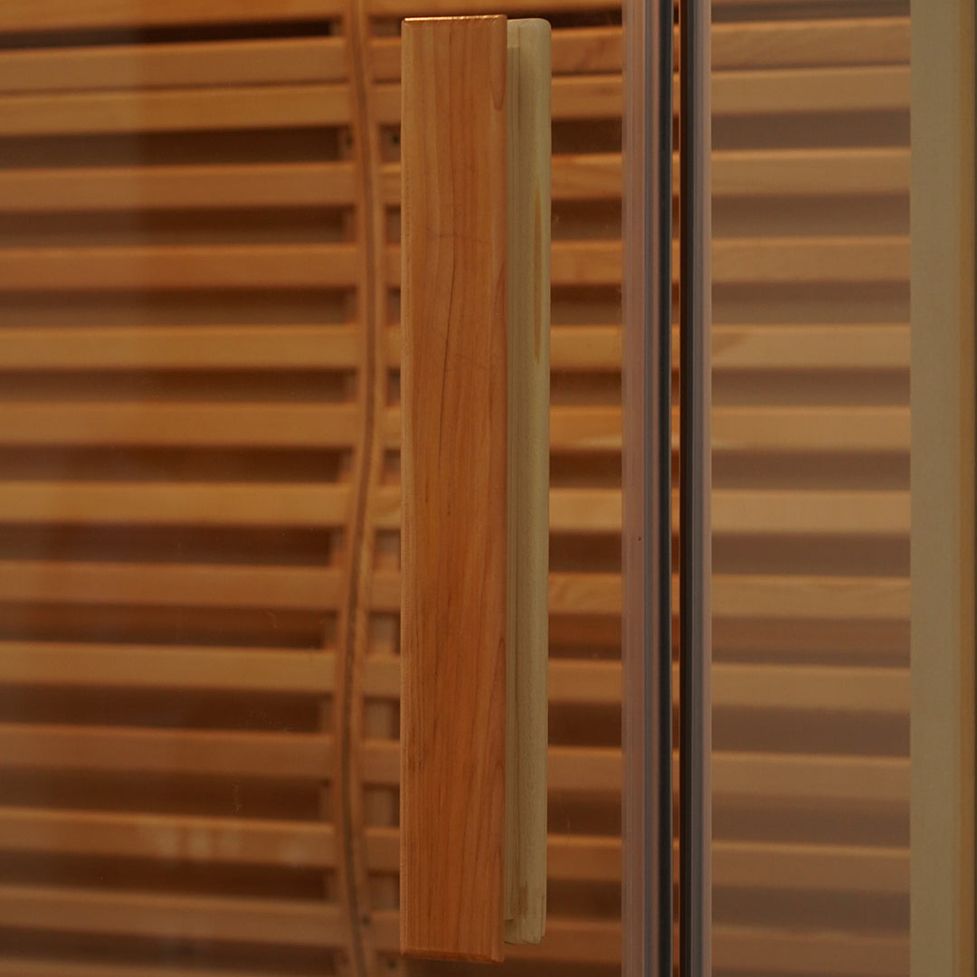 Glass Door of HolaLifes Sauna