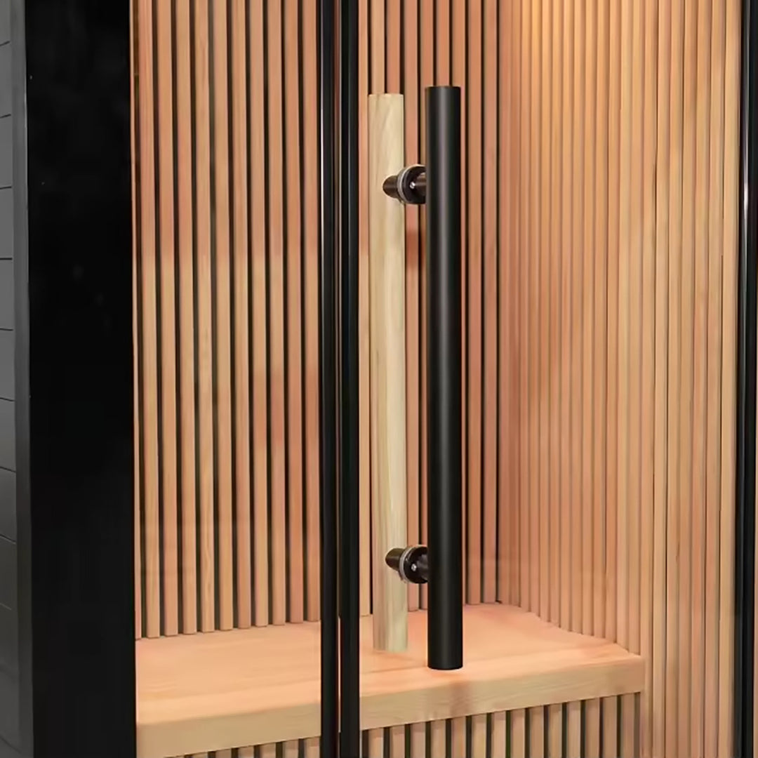 Glass Door of Nero 2 Person Indoor Low EMF Infared Sauna