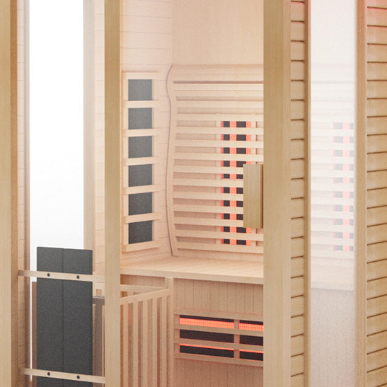 Glass Door of HolaLifes Sauna