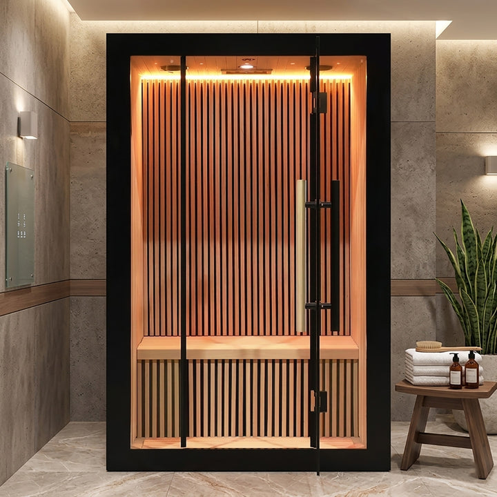 Nero 2 Person Indoor Low EMF Infared Sauna with Smart Control and Bluetooth Audio System | HolaLifes