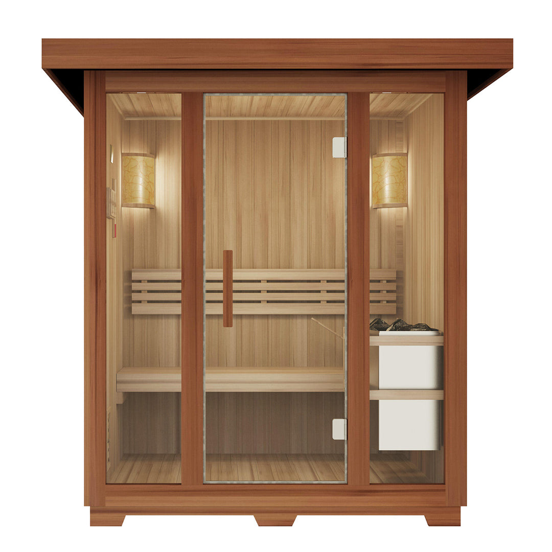 Koro Outdoor Sauna 2-3 Person | Traditional Steam Sauna for  Backyard, Patio, Garden | HolaLifes