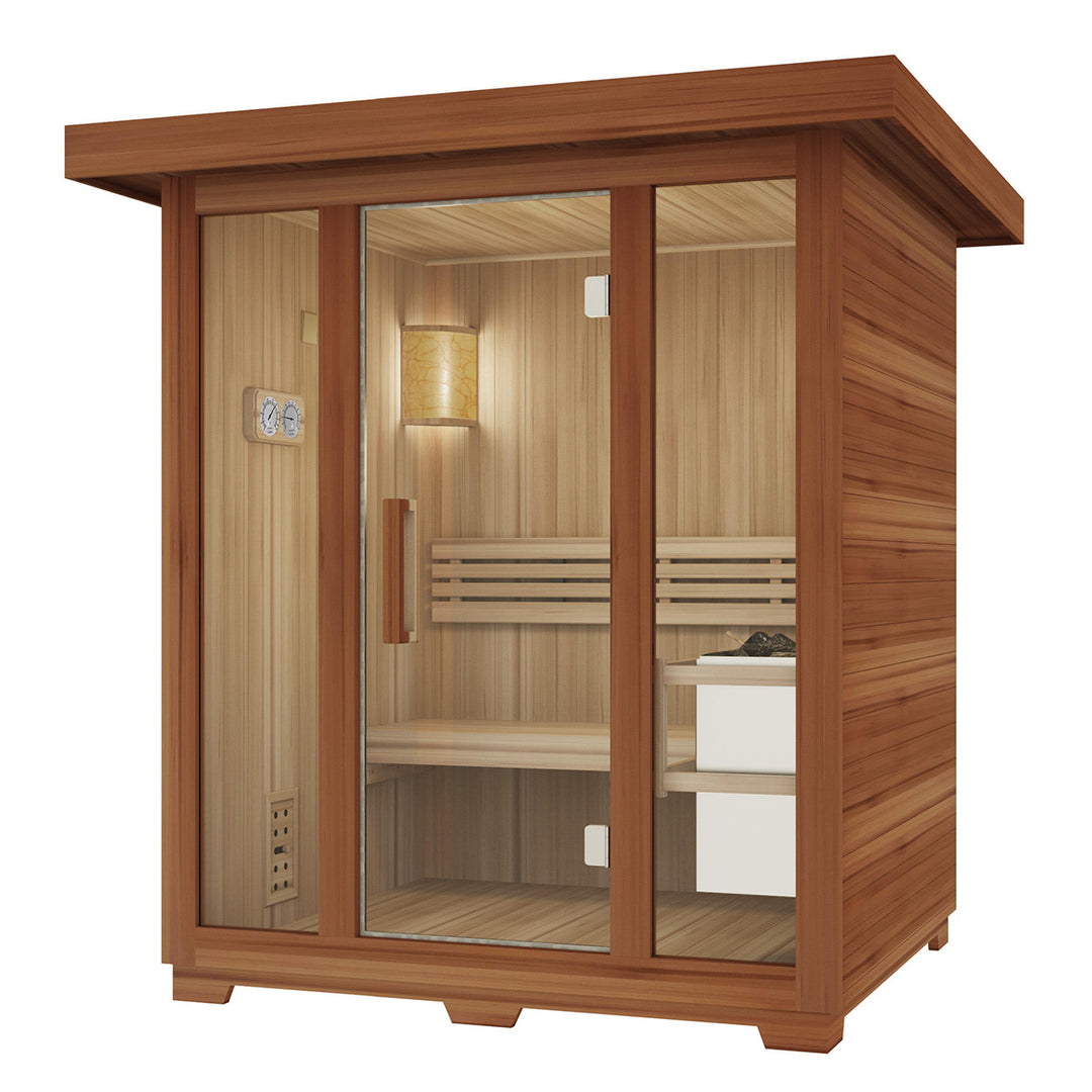 Koro Outdoor Sauna 2-3 Person | Traditional Steam Sauna for  Backyard, Patio, Garden | HolaLifes