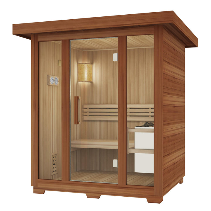 Koro Outdoor Sauna 2-3 Person | Traditional Steam Sauna for  Backyard, Patio, Garden | HolaLifes