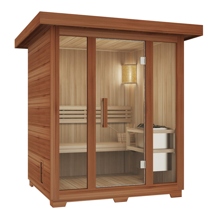 Koro Outdoor Sauna 2-3 Person | Traditional Steam Sauna for  Backyard, Patio, Garden | HolaLifes