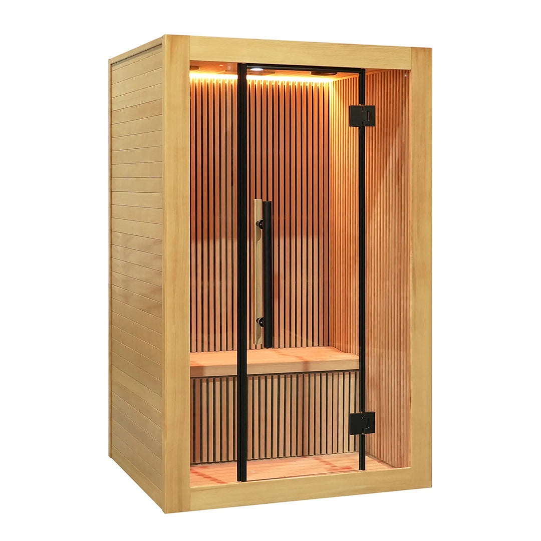 Nero 2 Person Indoor Low EMF Infared Sauna with Smart Control and Bluetooth Audio System | HolaLifes
