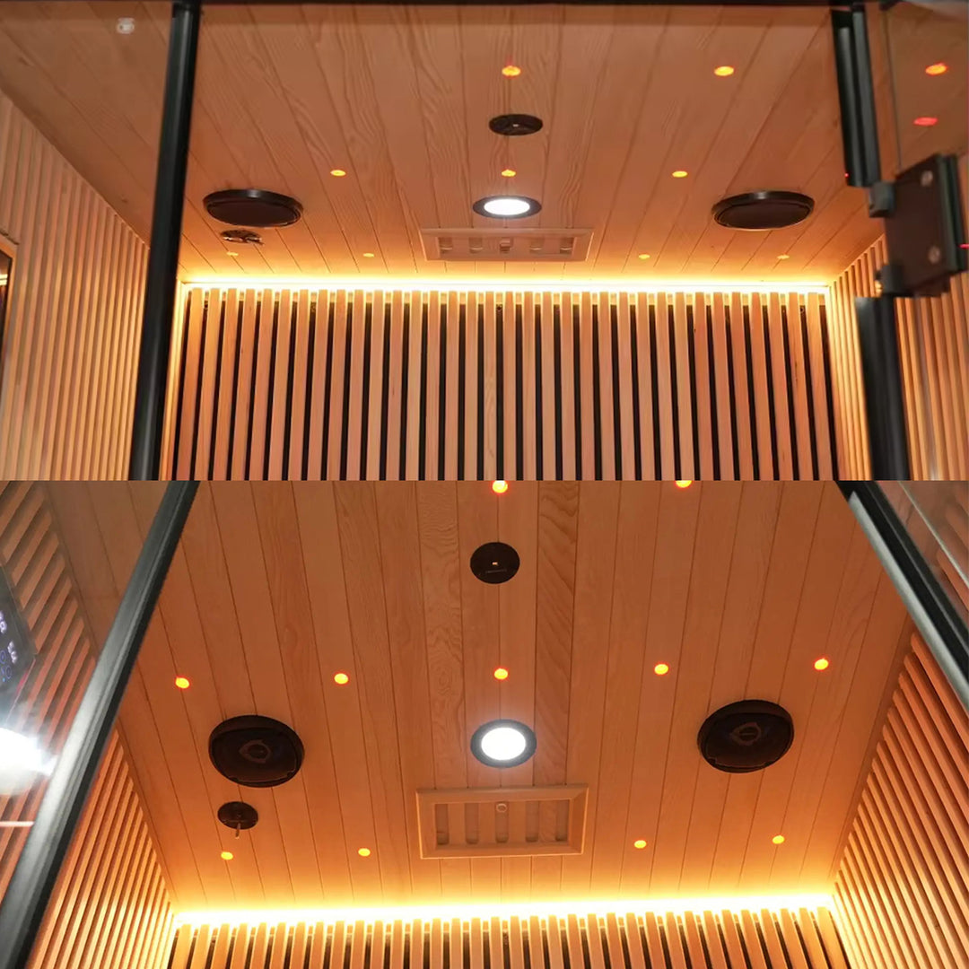 Ceiling of Nero 2 Person Indoor Low EMF Infared Sauna