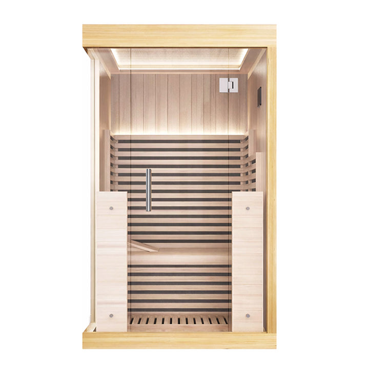 Nivo Indoor Far Infrared Sauna 1-2 Person | Full-Spectrum Infrared Sauna with 7-Color Chromotherapy Lighting System | HolaLifes