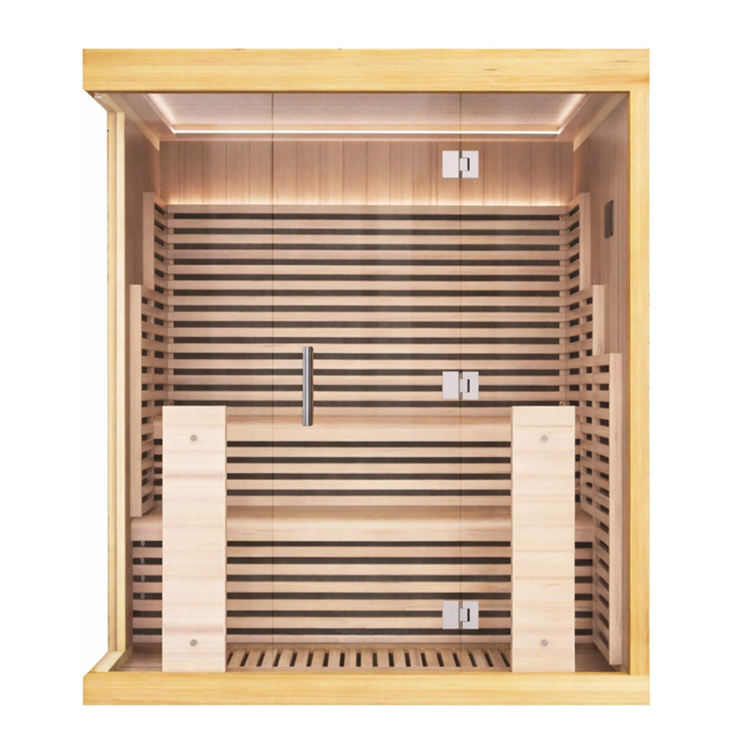 Nivo Indoor Far Infrared Sauna 2-4 Person | Full-Spectrum Infrared Sauna with 7-Color Chromotherapy Lighting System | HolaLifes