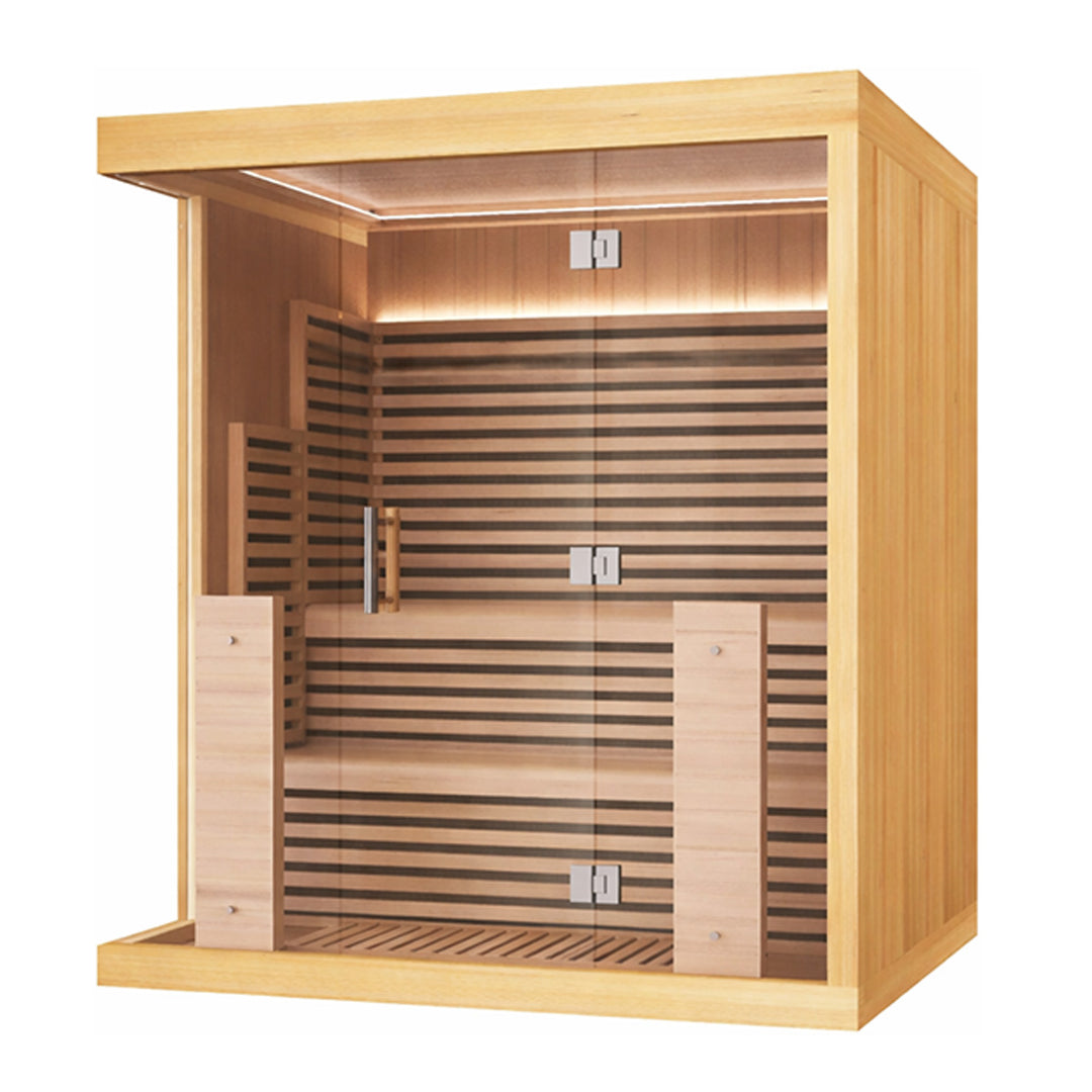 Nivo Indoor Far Infrared Sauna 2-4 Person | Full-Spectrum Infrared Sauna with 7-Color Chromotherapy Lighting System | HolaLifes