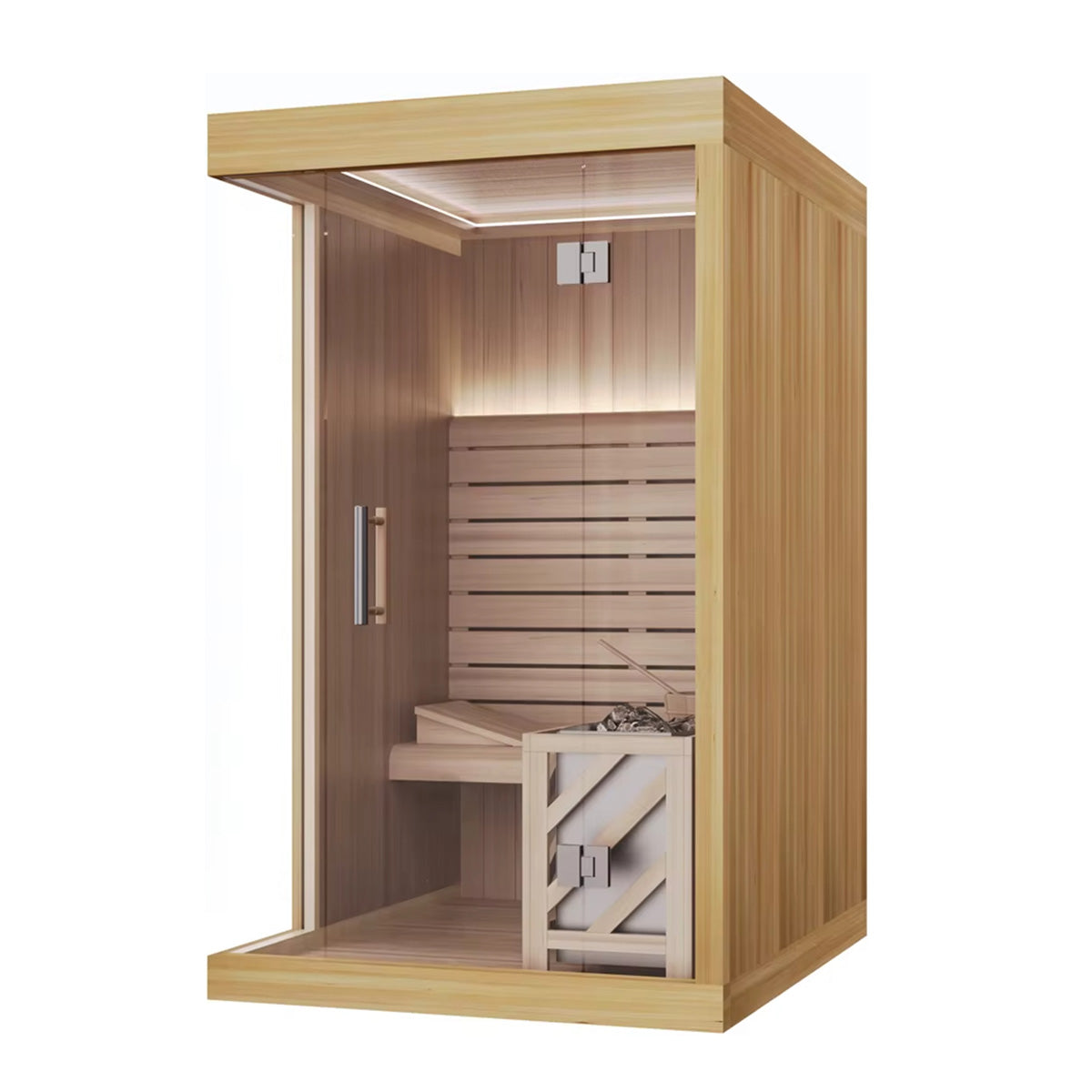 Nivo 1-2 Person Indoor Sauna | Home Traditional Steam Sauna with WiFi, Lighting, Harvia Heater | HolaLifes