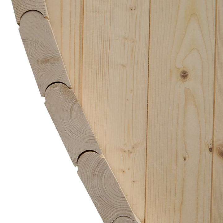 Wood Detail of HolaLifes® Rovo 1-2 Person Outdoor Barrel Sauna