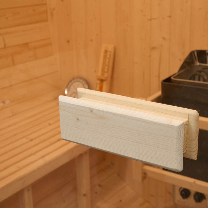 Wooden Door Handle of HolaLifes® Rovo 1-2 Person Outdoor Barrel Sauna