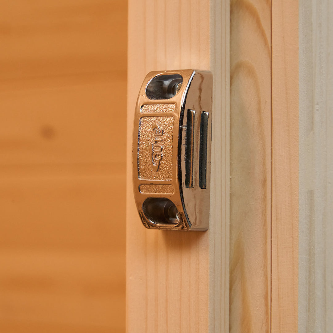 Glass Door Detail of HolaLifes® Rovo 1-2 Person Outdoor Barrel Sauna
