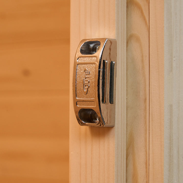 Glass Door Detail of HolaLifes® Rovo 1-2 Person Outdoor Barrel Sauna