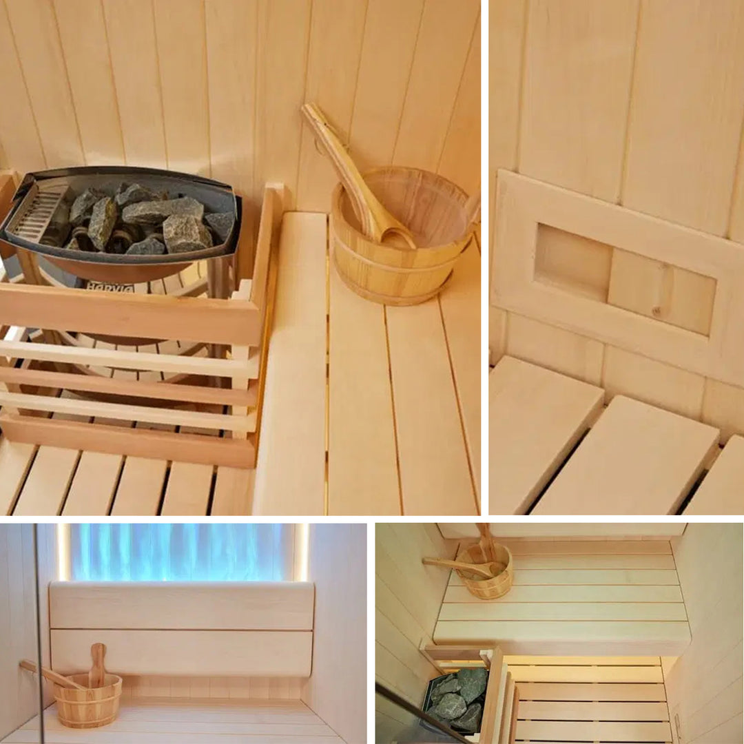 Sauna Details of HolaLifes Tero 1-4 Person Home Traditional Steam Sauna