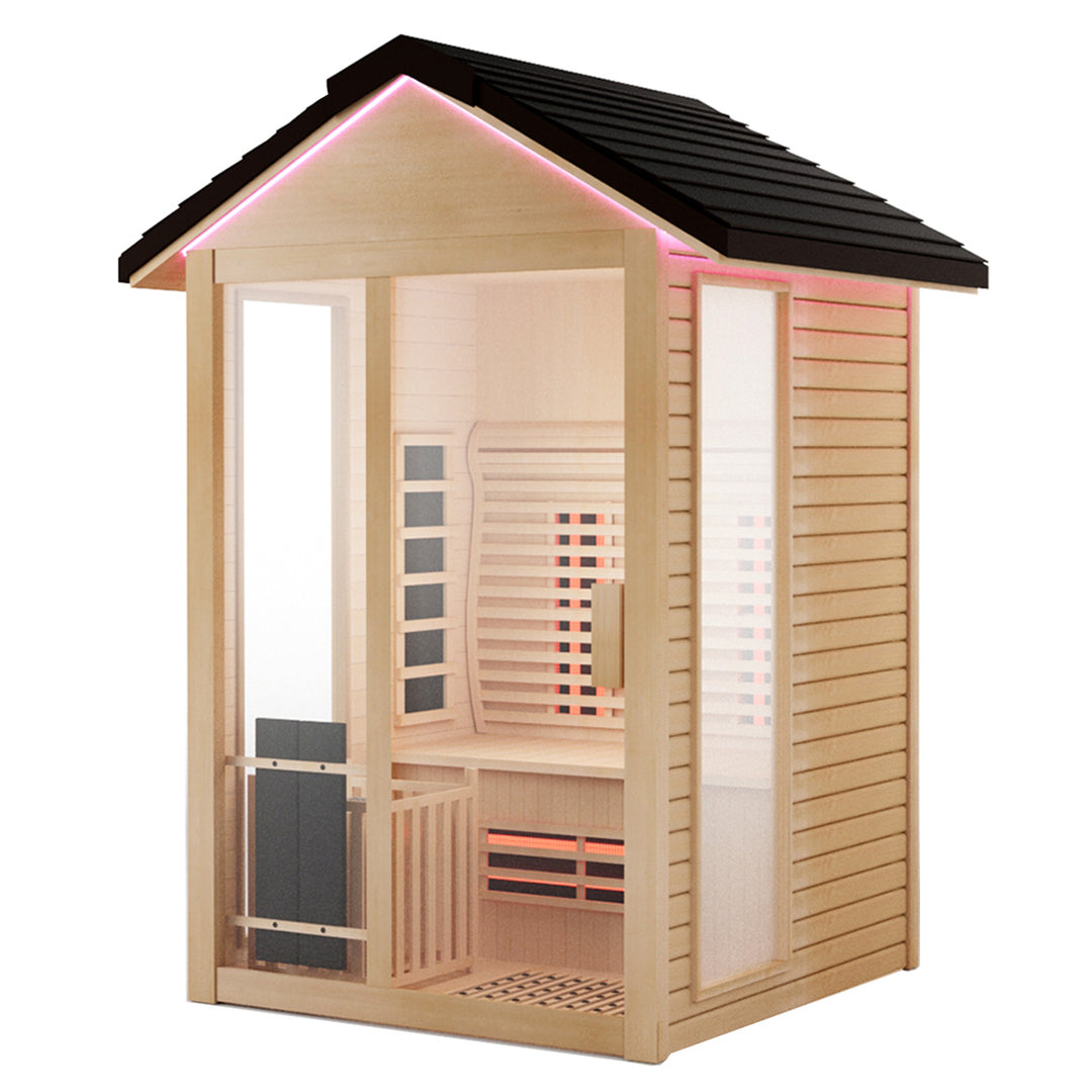 Velo Outdoor 2 Person Hybrid Sauna | Infrared and Steam Sauna with Optional Heater | HolaLifes