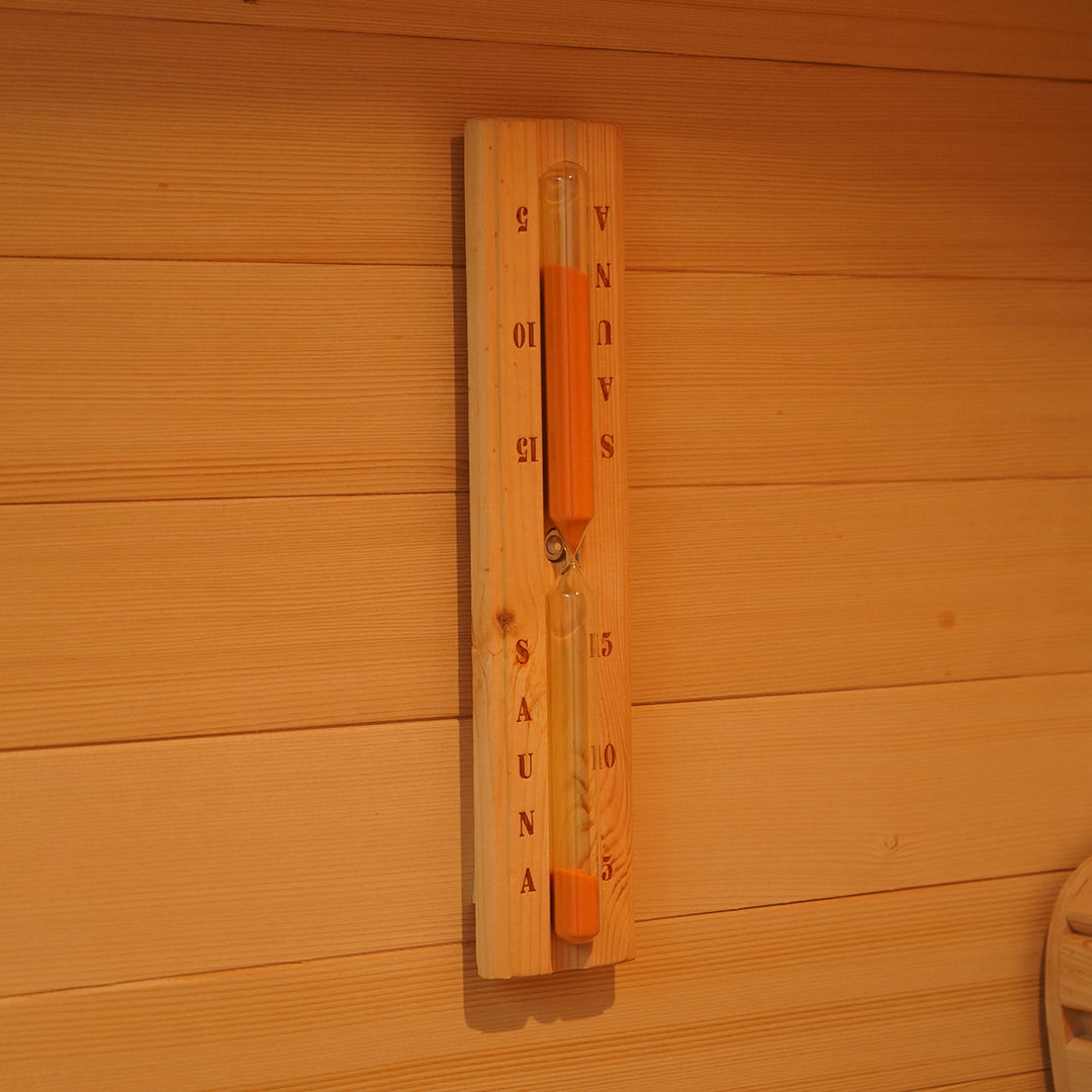 Sandglass of HolaLifes Zeno 1 Person Indoor Traditional Steam Sauna